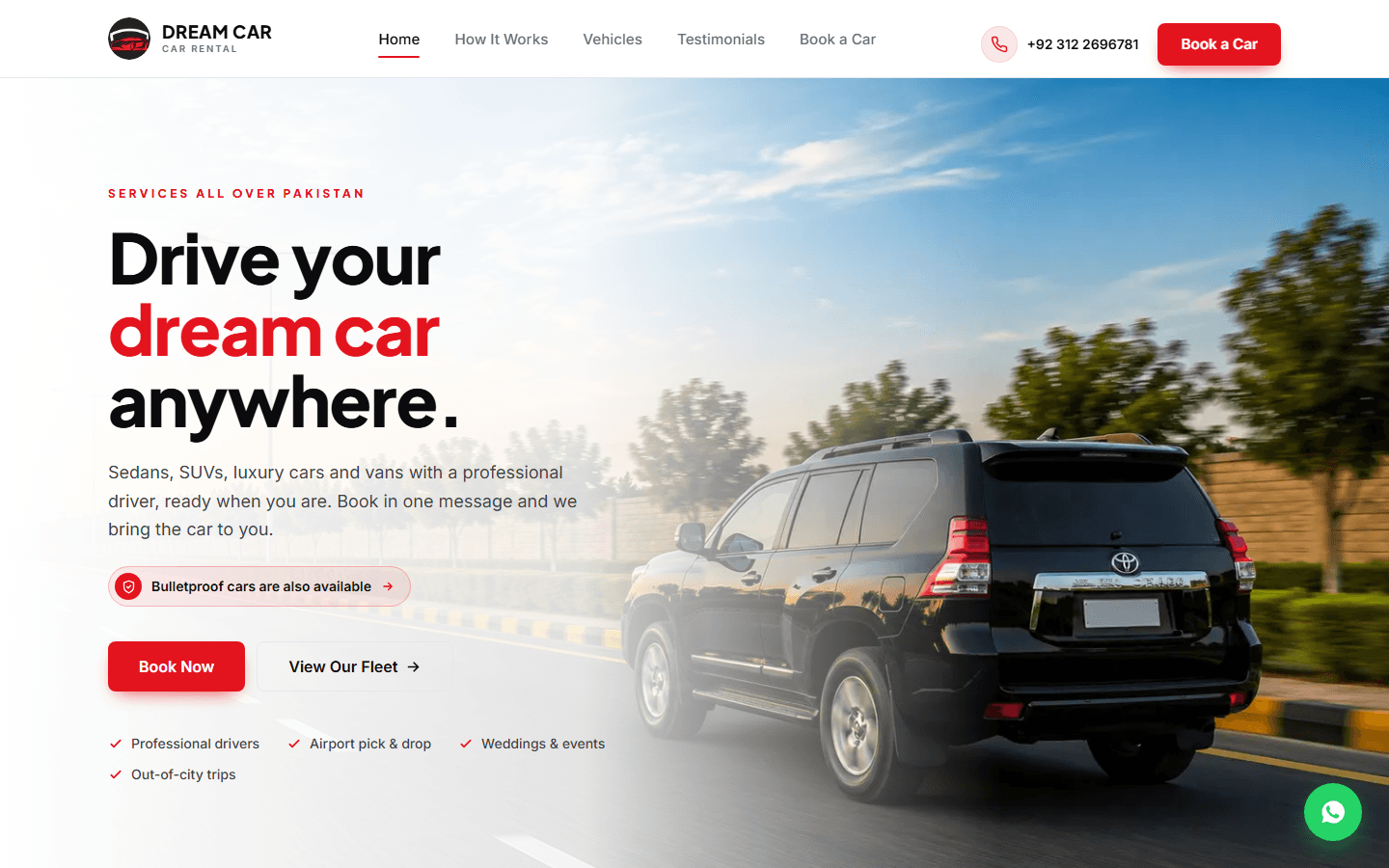 Dream Car: SEO-Optimized Car Rental Website